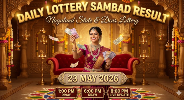 lottery sambad result dear 23-05-2026 - Live Results 1PM, 6PM, 8PM